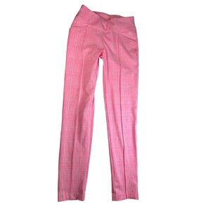 Lilly Pulitzer Luxletic Pink Gingham High Rise Golf Pants Women's Size